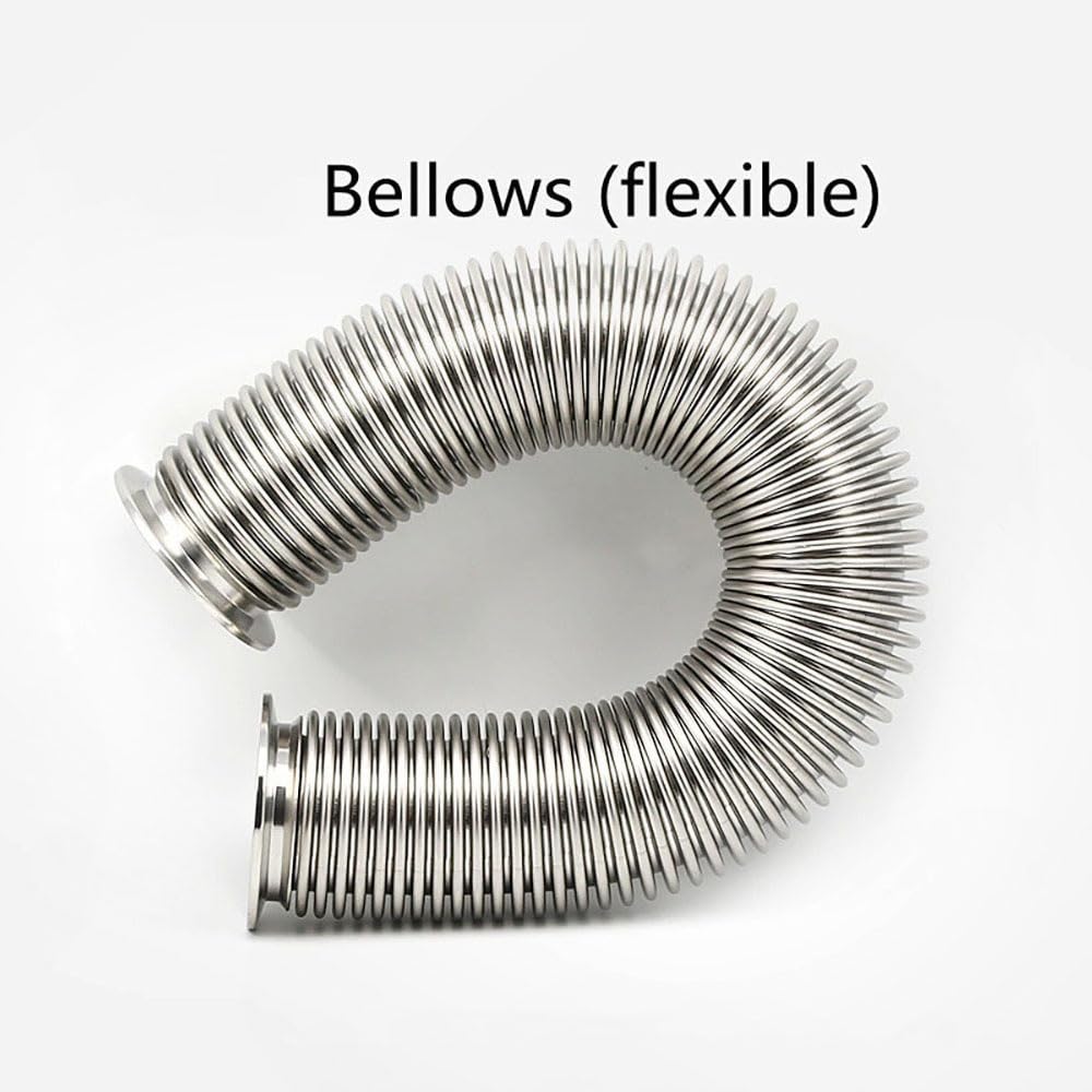 Manguera de fuelle de vacío de acero inoxidable 304 - Accesorio de tubo de expansión flexible for bridas KF16/25/40/50, longitudes de 100-3000 mm(KF16x200mm)