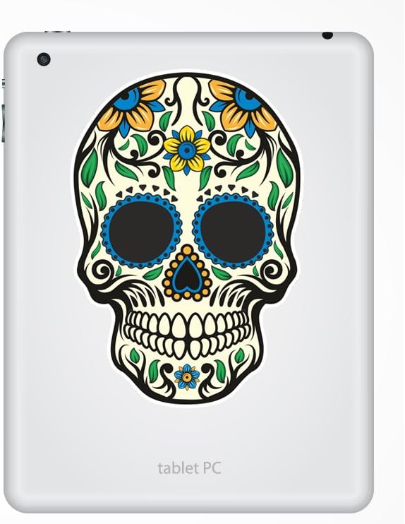 2 x 30cm/300mm Sugar Skull Vinyl Stickers Scary Horror Halloween Creepy #7514