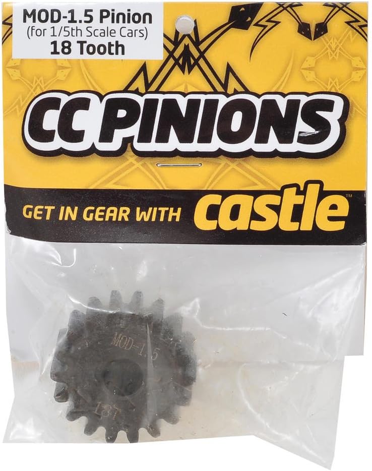 Castle Creations 010-0065-26 CC Pinion 18T-Mod 1.5 Hardened Vehicl