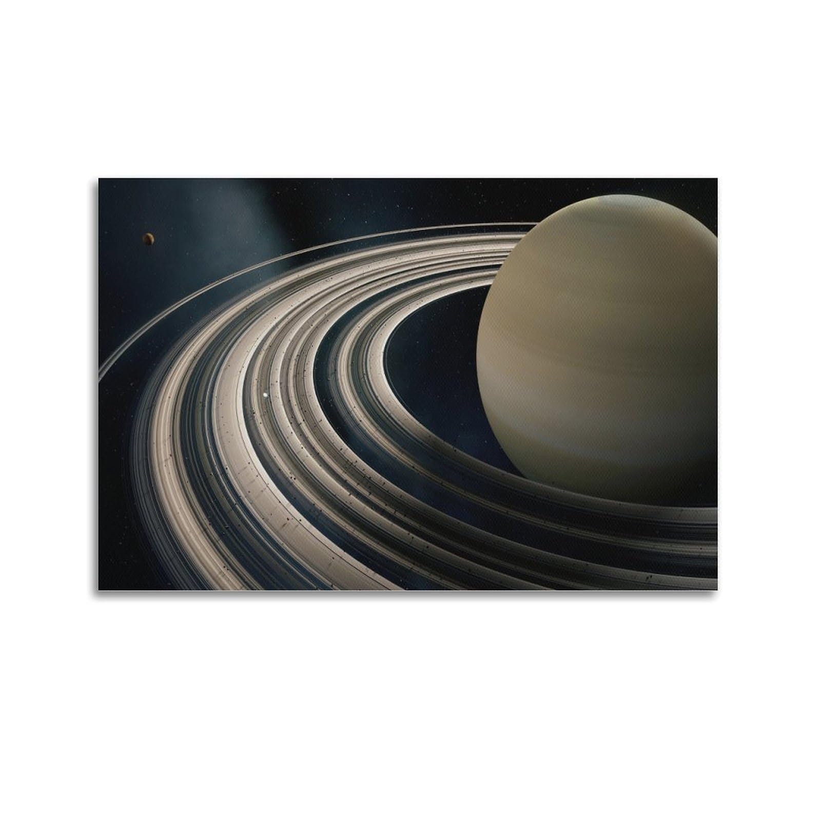 OKAHYS Saturn Outer Space Planet Poster Decorative Painting Canvas Wall Artworks Picture 24x36inch(60x90cm)