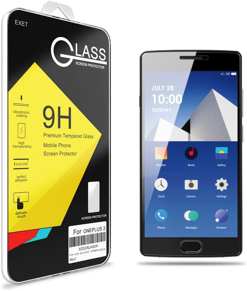 Screen Protector for OnePlus 2 Ultra-Clear Premium Tempered Glass Screen Protector Film with 9H Hardness and Easy Bubble-Free Installation