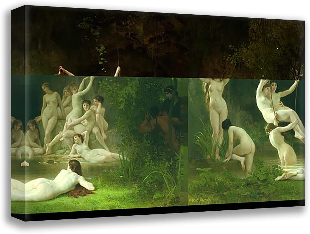 ArtDirect Nympheum (1878) 48x33 UnFramed Museum Art Print Poster Ready for Framing by William Bouguereau (French, 1825-1905)