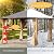 Aoodor 12 x 10 ft. Wooden Finish Coated Aluminum Frame Gazebo with Hardtop Roof, Outdoor Gazebos with Curtains and Nettings, for Patio Backyard Deck and Lawns