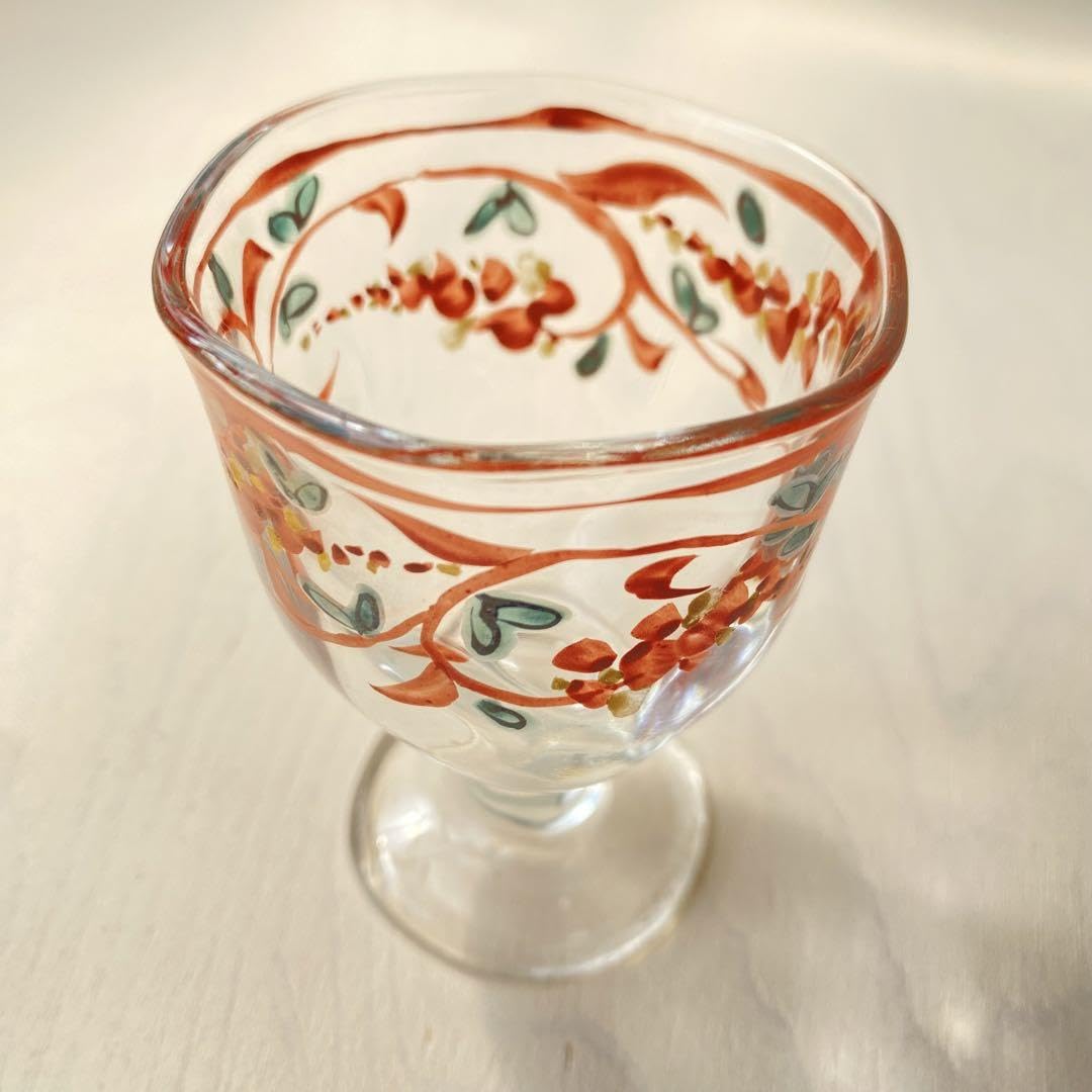 Amazon | 京女性絵付け師 ガラス ワイングラス 3点セット 和雑貨  