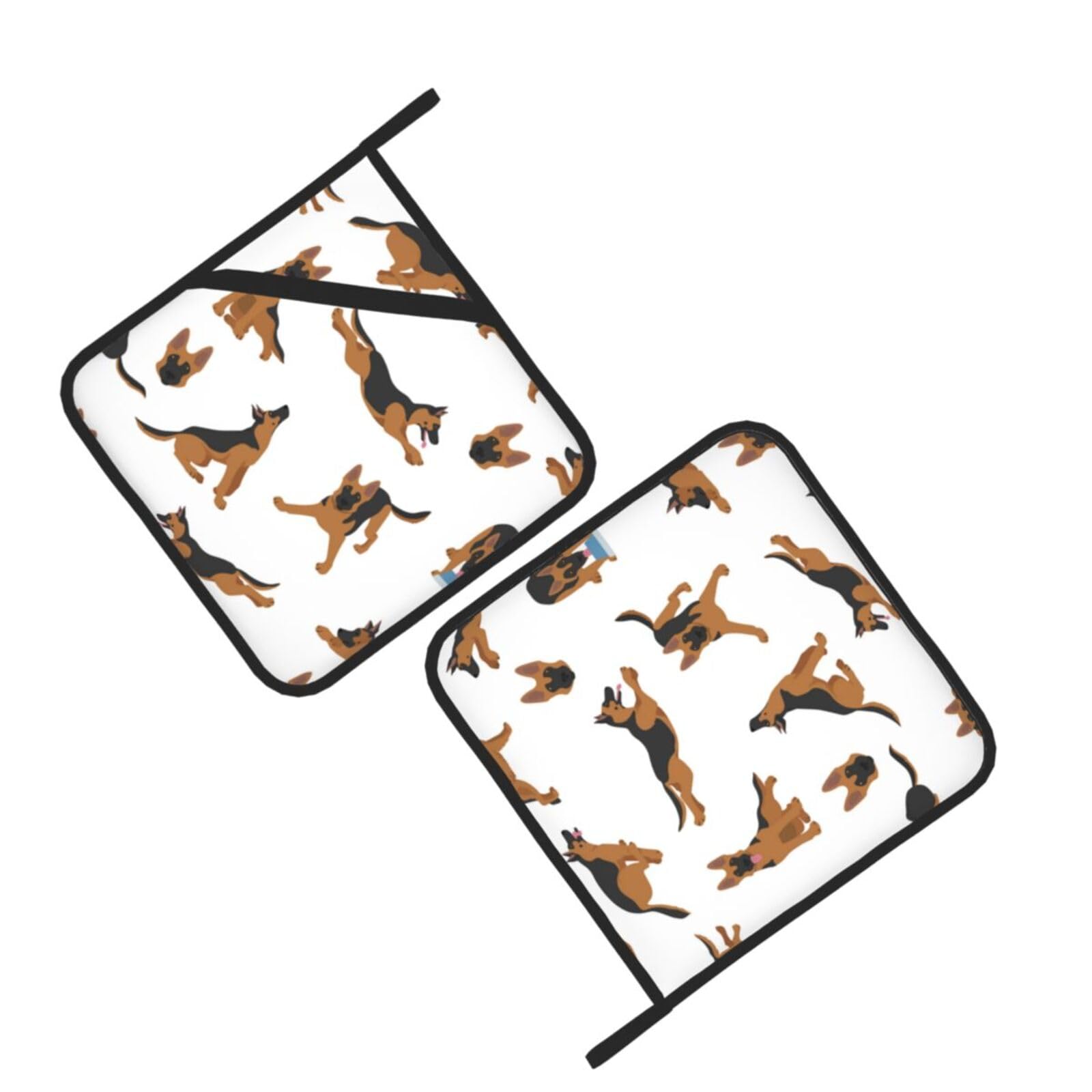 German shepherd Printed Oven Pot Holders Set of 2 Pcs Heat Resistant Kitchen Microwave Potholders for Cooking Baking Grilling