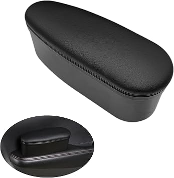 Car Armrest Cushion, Side Door Arm Rest Pad with Storage Box, Soft Elbow Support Armrest Pillow for Driver Fatigue Relief, Auto Interior Accessories for Most Cars, Trucks, SUVs, RVs Black