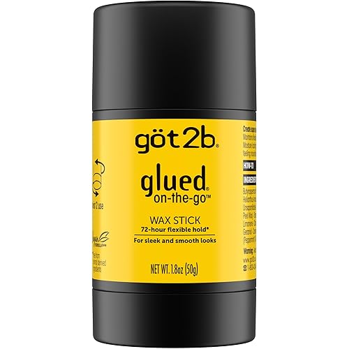 got2b glued on-the-go wax stick, 1.8oz, sleek and slick styles, style your hair without the crunch, helps control frizz