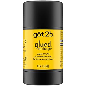 got2b glued on-the-go wax stick 1 8oz sleek and slick styles style your hair without the crunch helps