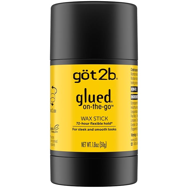 got2b glued on-the-go wax stick 1 8oz sleek and slick styles style your hair without the crunch helps