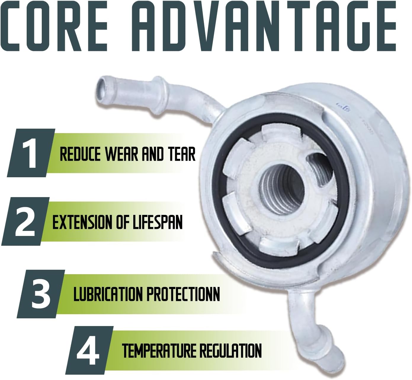 Engine Oil Cooler Heater Compatible with Ram 1500 2019-2024 Replace # 68271639AB 68271639AC 68271639AD