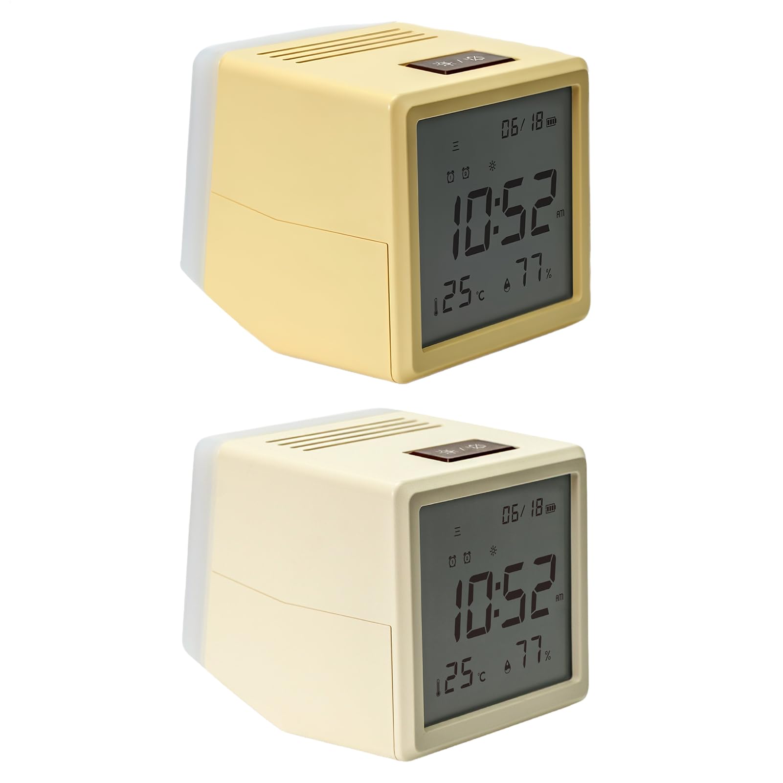 Affichage du temps LED avec calendrier et réveil compact pour maison