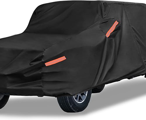 Miniatura 8 de X AUTOHAUX Cubierta de camión para Jeep Gladiator JT 2020-2024 al aire libre impermeable sol, lluvia, polvo, viento, nieve, protección negra