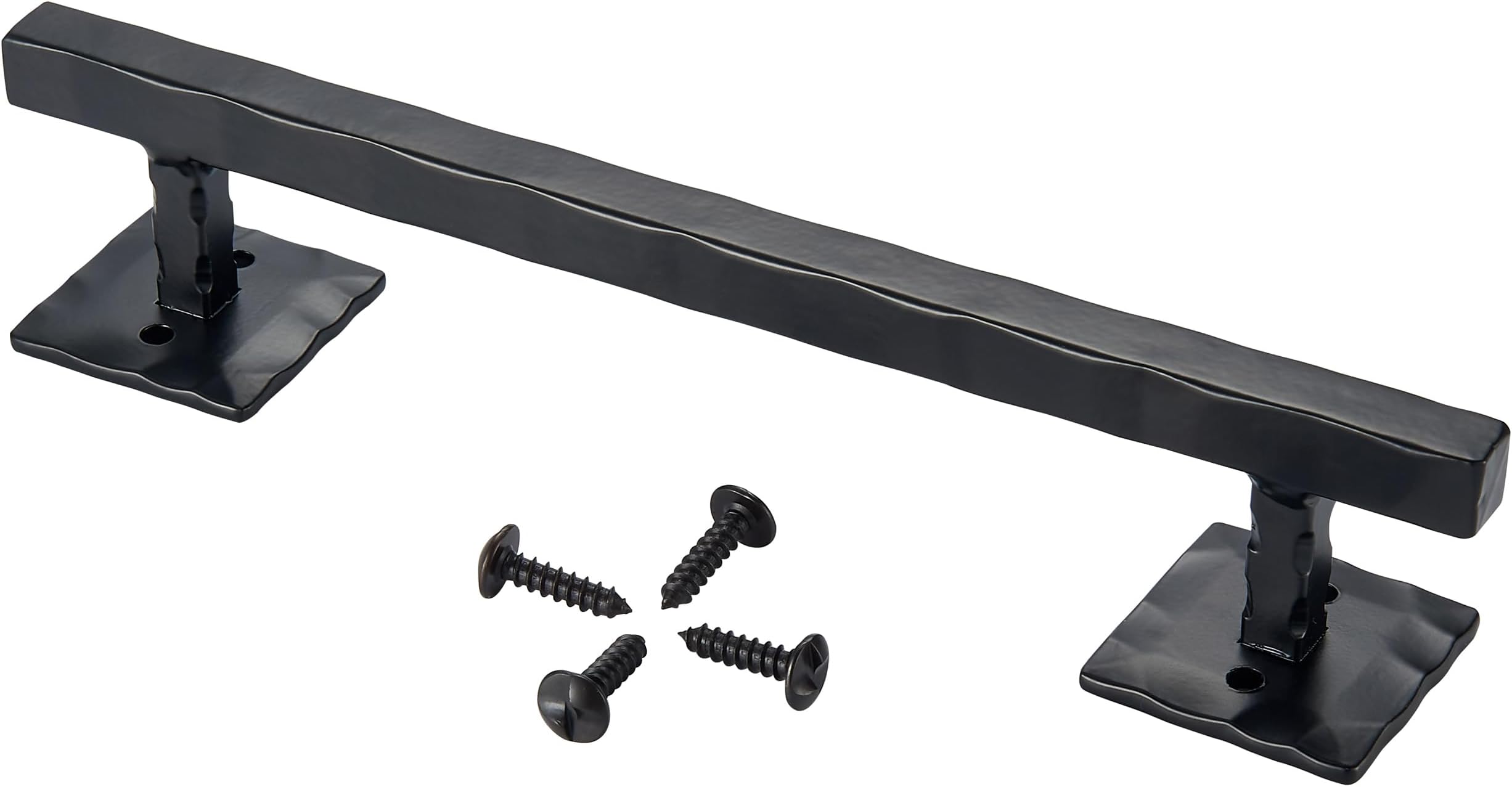 Hearth Creek 14" Rustic Hammered Black Barn Door Handle