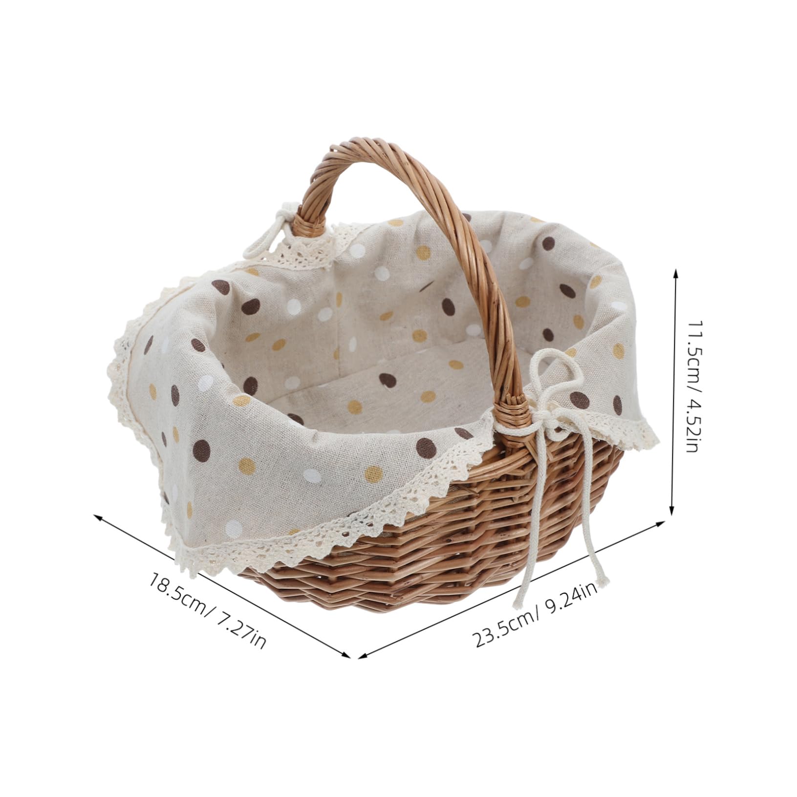 ibasenice Handheld Woven Picnic Basket with Handle Lightweight Storage for Outdoor Activities Versatile Decorative Carrying Basket for Groceries and for Country Picnics