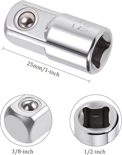 Miniatura 3 de 2 adaptadores de enchufe  unidad de 14 pulgada (F) x 38 pulgadas (M)  herramienta de conversión de hembra a macho para uso de conductorllave