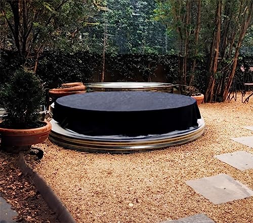 9ft Extra Large Round Stock Tank Pool Cover - 420d Oxford Cloth Stock Tank Pool Cover Protector - Waterproof Stock Tank Pool Cover Accessories for Water Tank Hot Tub - Thumbnail 3