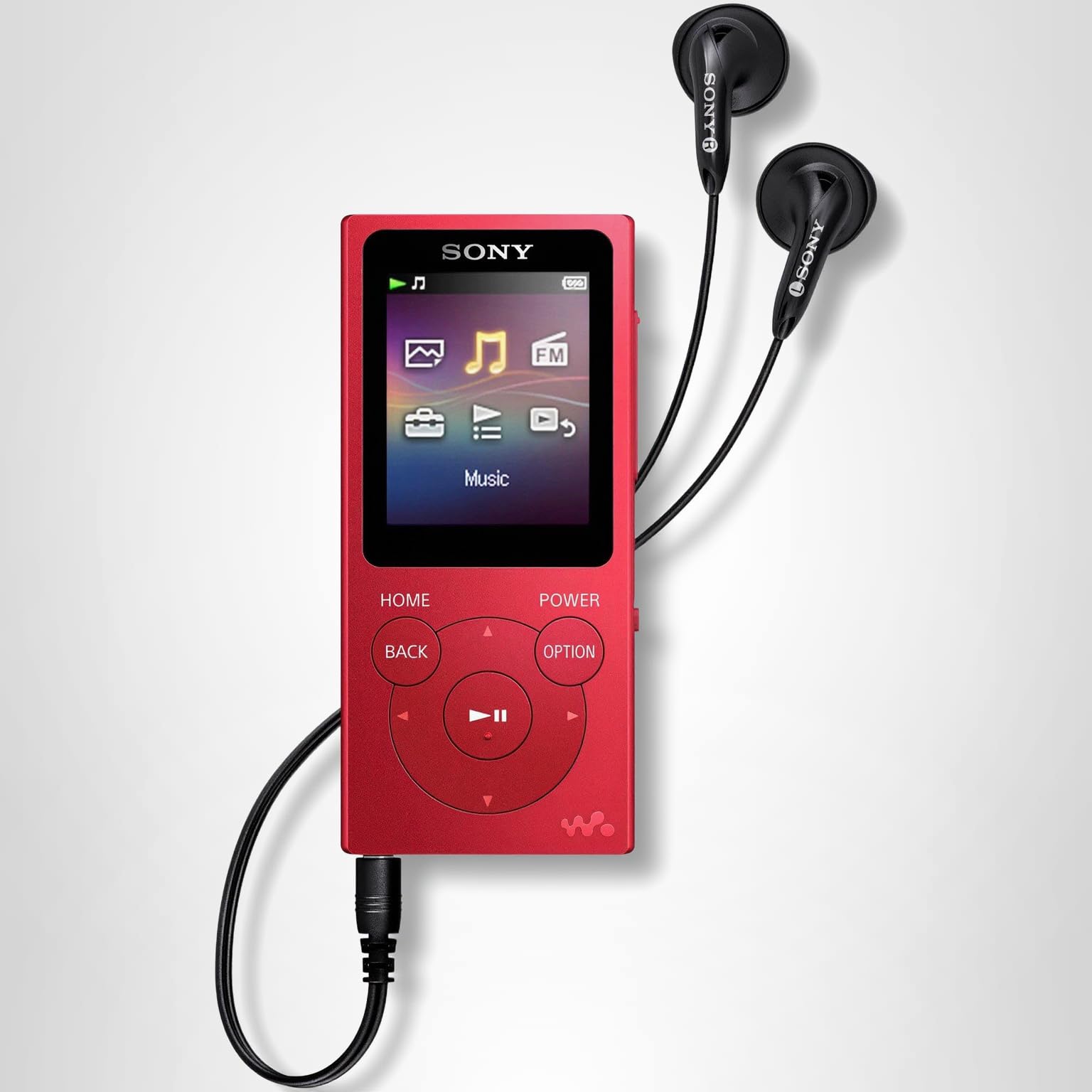 SONY デジタルオーディオプレーヤー クリア/レッド Amazon.com: Sony NW-E394 Walkman 8GB Digital Audio Player (Red