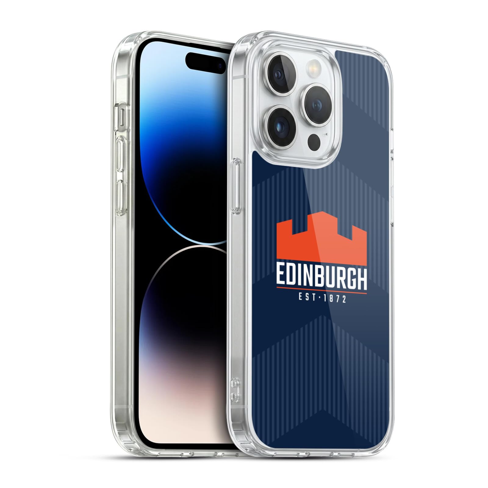 Carcasa suave para iPhone 14 Pro antideslizante con escudo Edinburgh Rugby 7