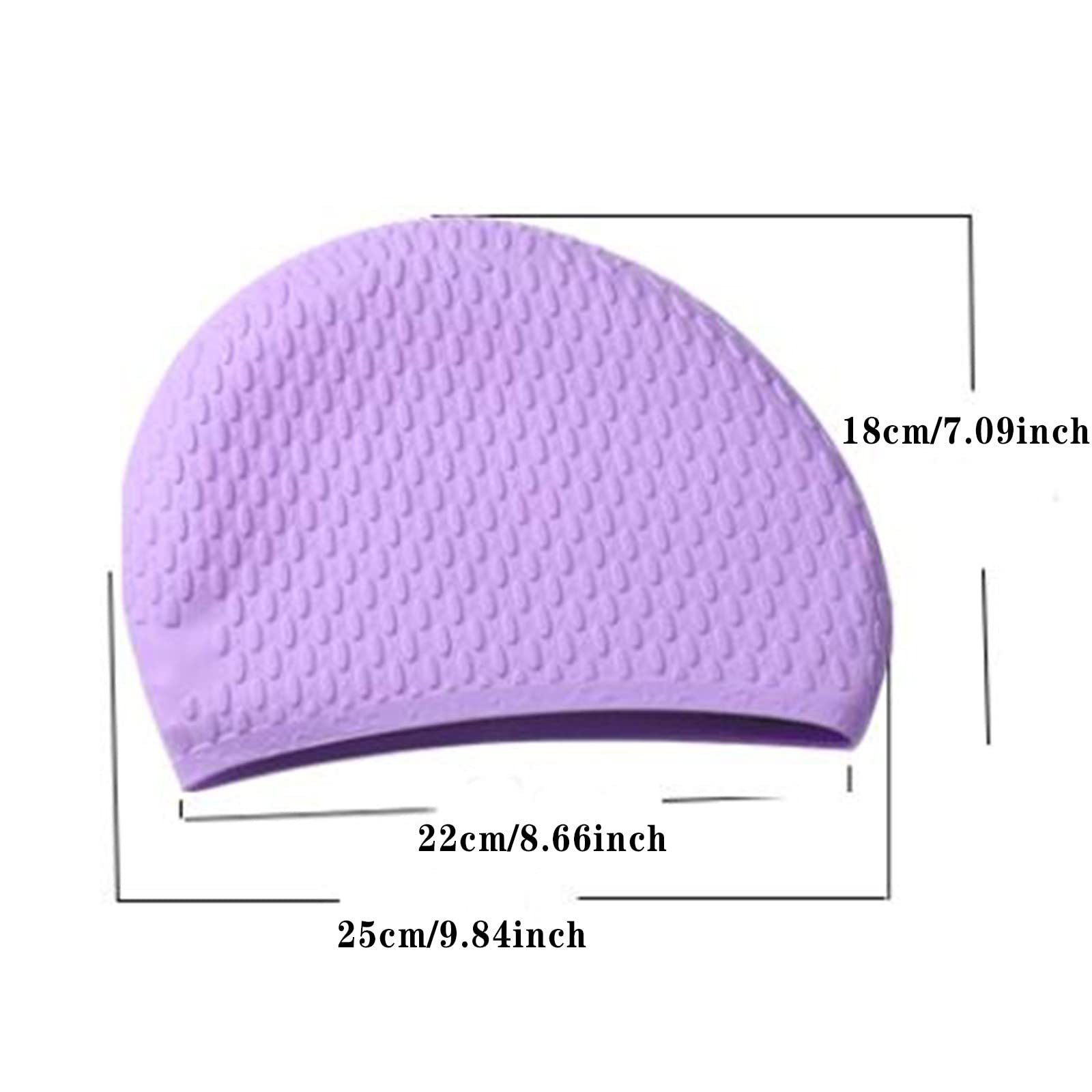 Bonnet De Bain Femme Visière – Silicone élastique, Pour Cheveux Longs, Afros Et Dreadlocks, Imprimé Rouge
