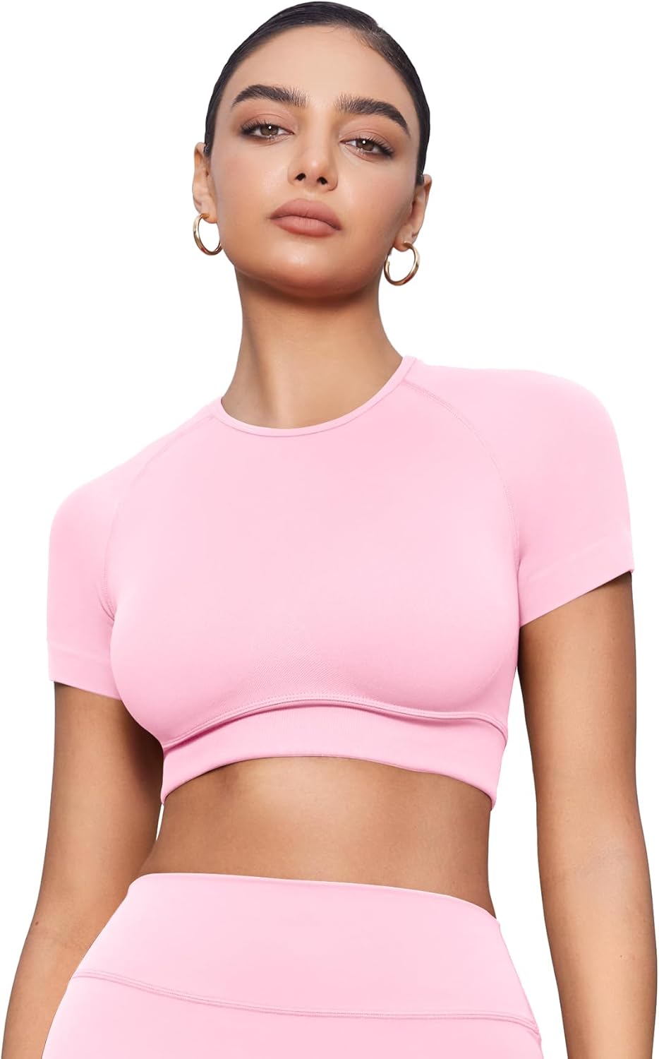 YEOREO Women's Short Sleeve Crop T-Shirt