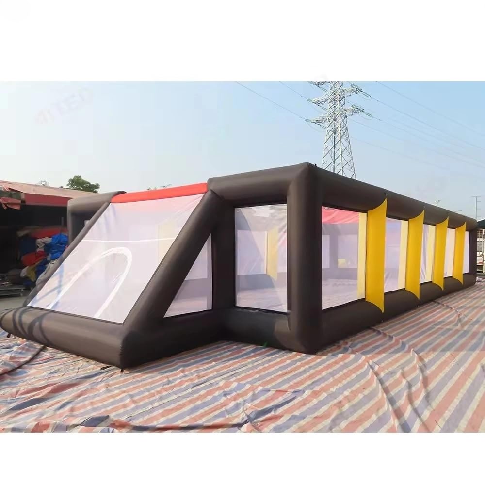 Campo de fútbol inflable con soplador y pelotas para festivales y eventos, ideal para juegos y reuniones al aire libre