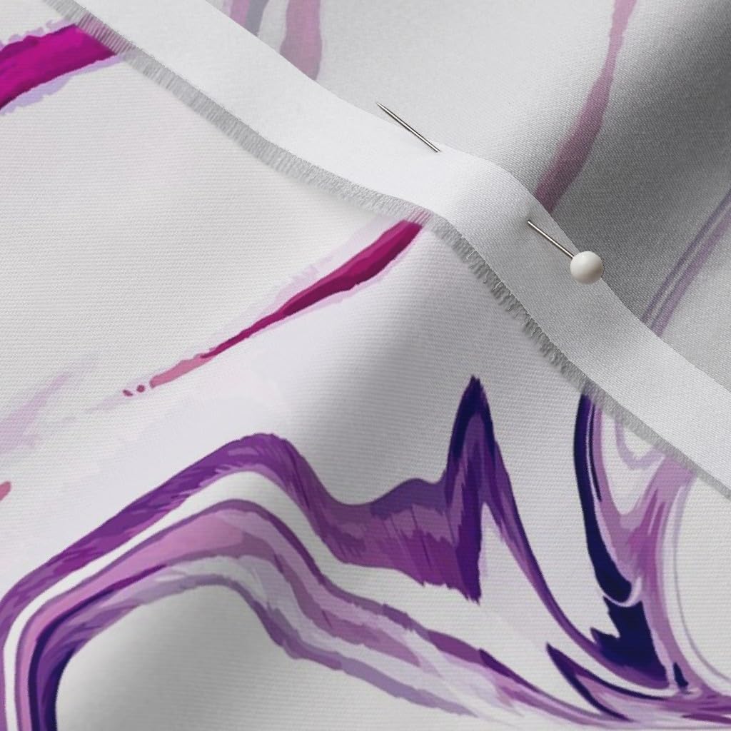 Spoonflower Fabric - Wine Marble Magenta Cranberry Printed on Organic Cotton Sateen Fabric by The Yard - Sewing Quilting Apparel Home Decor