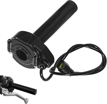 Bike Throttle Grip for Surron Black Motorcycle Twist Throttle Accelerator Handle Grip 3 Pin Aluminium Alloy Electric Ebike Twist Throttle Grip Assy Replacement for Sur-Ron Light Bee Surron S/X