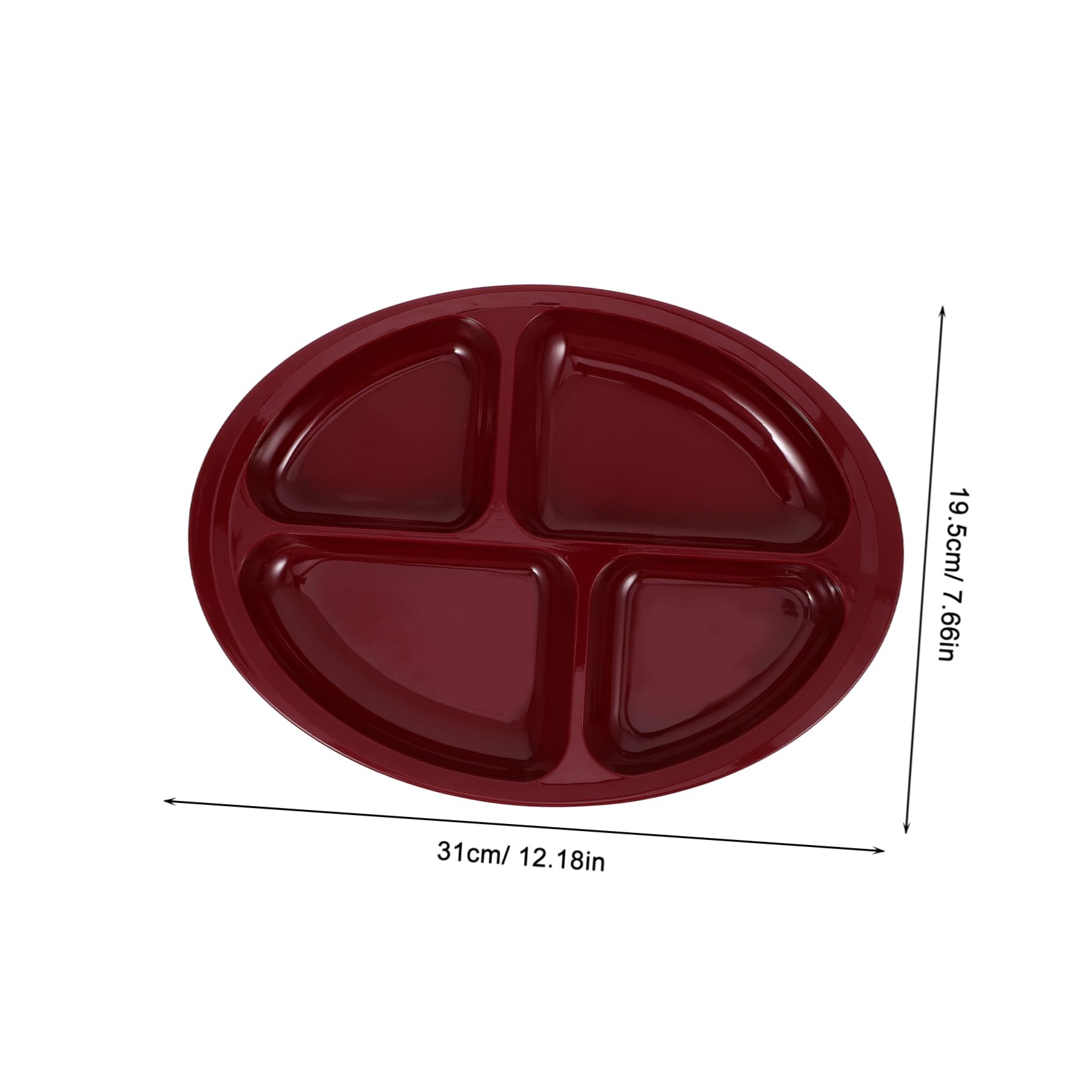 DEARMAMY Divided Plates for Seniors Adult Diet Plate Non-slip Heat Proof Easy to Clean Multi-grid