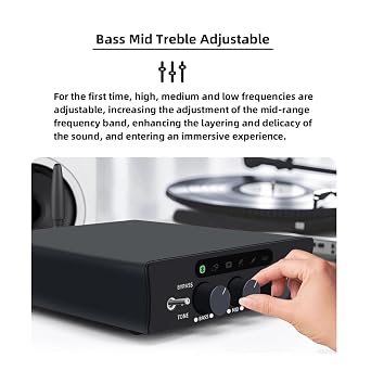 PFFB Amplifier, ARC Bluetooth 5.3 USB Optical Multi Input Amplifier 2.1 Channel Subwoofer Multi-Purpose