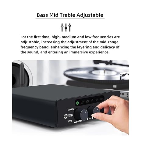 PFFB Amplifier, ARC Bluetooth 5.3 USB Optical Multi Input Amplifier 2.1 Channel Subwoofer Multi-Purpose