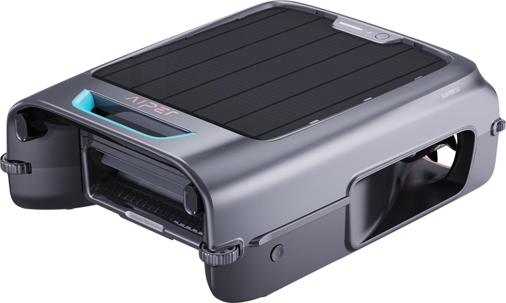 Aiper EcoSurfer S2 (Surfer S2) Robot Skimmer per Piscina Senza Fili, Alimentazione Solare, Pulizia Automatica della Superficie, Controllo tramite App, Filtro 150 μm, Autonomia fino a 35 Ore