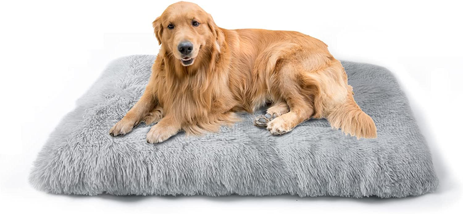 Dhao Premium Plush Dog Bed XS/S/M/L/XL/XXL/XXXL Ultra Soft Pet Mat, Cozy Warm Dog Crate Mattress Cushion, Machine Wash Large Anti-Anxiety Pet Beds Mat