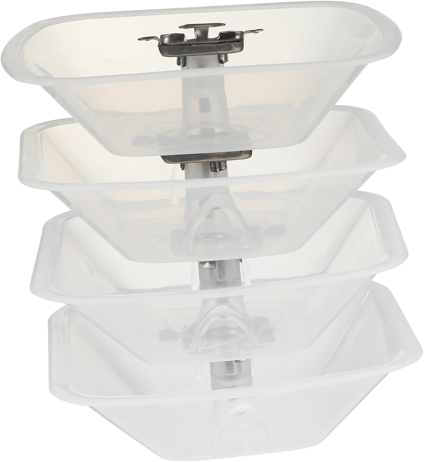 Gadpiparty 4Pcs Plastic Oil Collecting Boxes for Range Hood Square Removable Oil Cups with Filter Kitchen Range Hood Replacement Parts