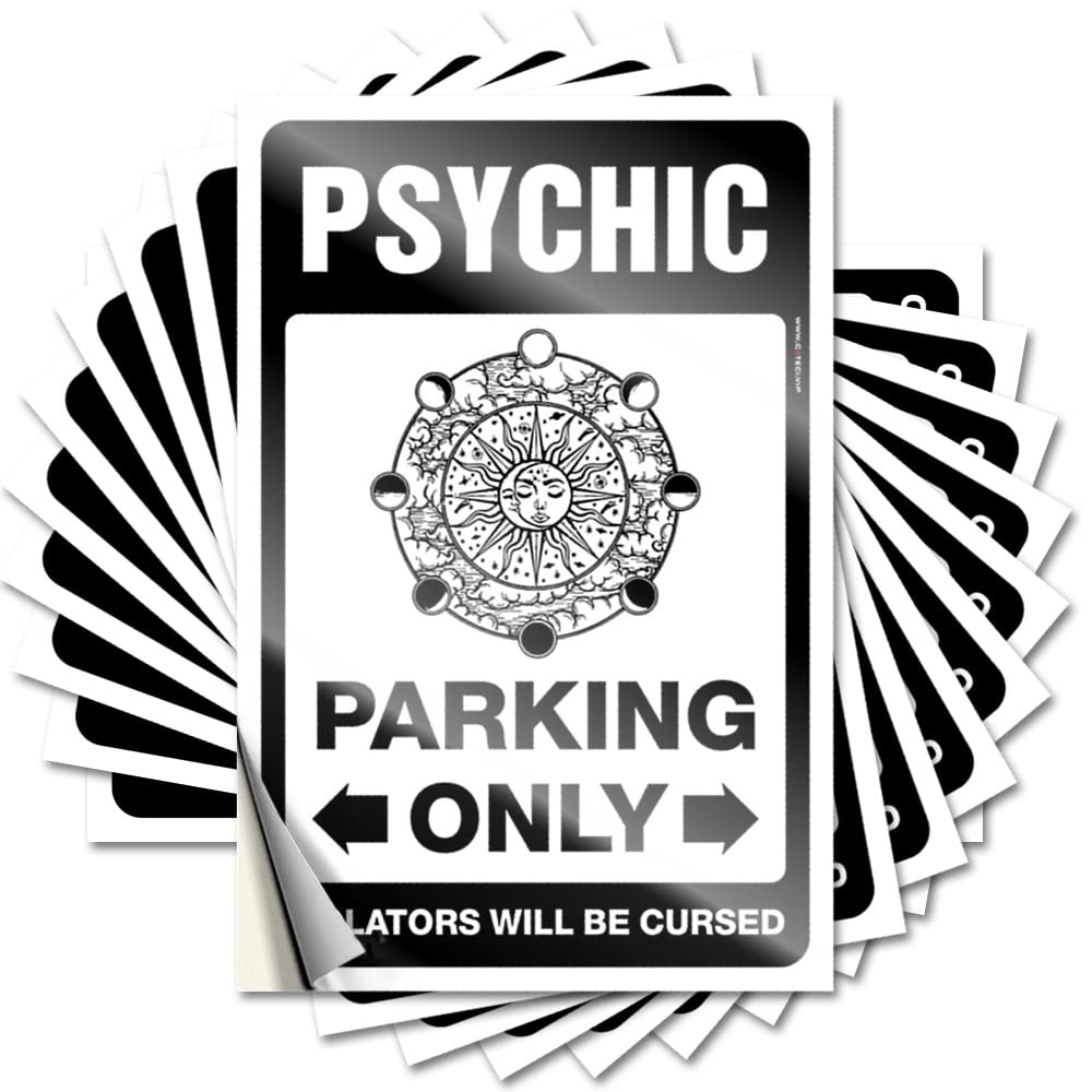 Cozy, Decal Hard Psychic Parking Only | Indoor Camping Decor for Camper(12X18CM)