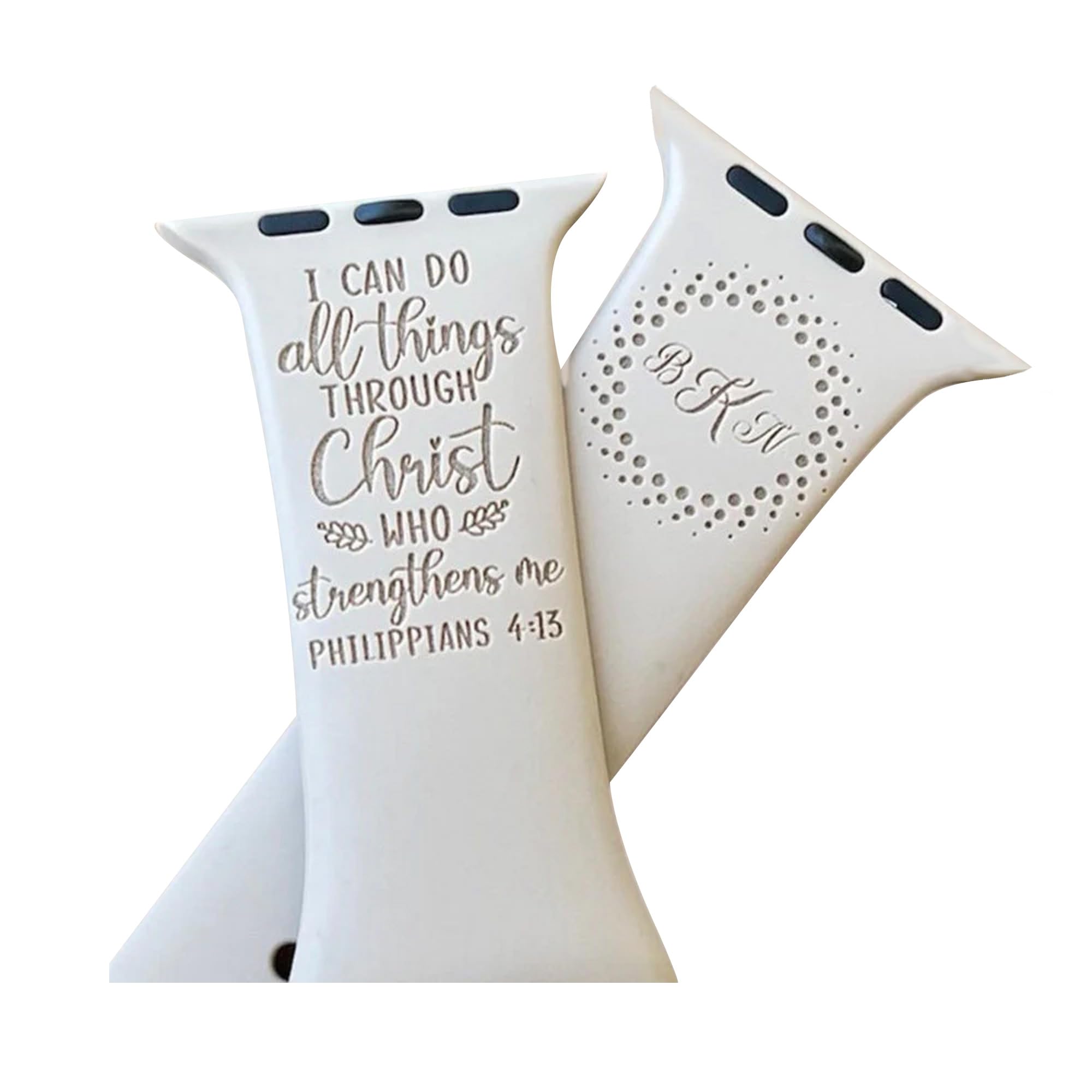 Personalized Custom Bible Engraved Bands 38mm 40mm 41mm 42mm For Women Men Personalized Scripture Soft Silicone Replaceable Sport Bands Series Se/8/7/ 6/5/4/3/2/1