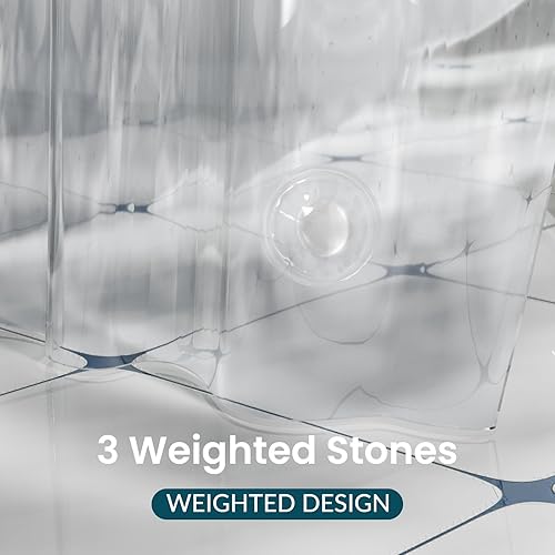 Miniatura 3 de Titanker Forro de cortina de ducha transparente, forro de ducha de PEVA de alta calidad, cortinas de ducha impermeables resistentes para baño con