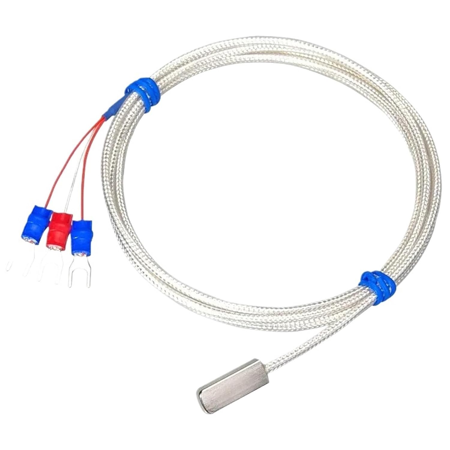 Stainless Steel PT100K Temperature Sensor 1-20m Shielded Cable 3 Wire Thermal Resistance 1Pcs(PT100 Type Cable 17m)