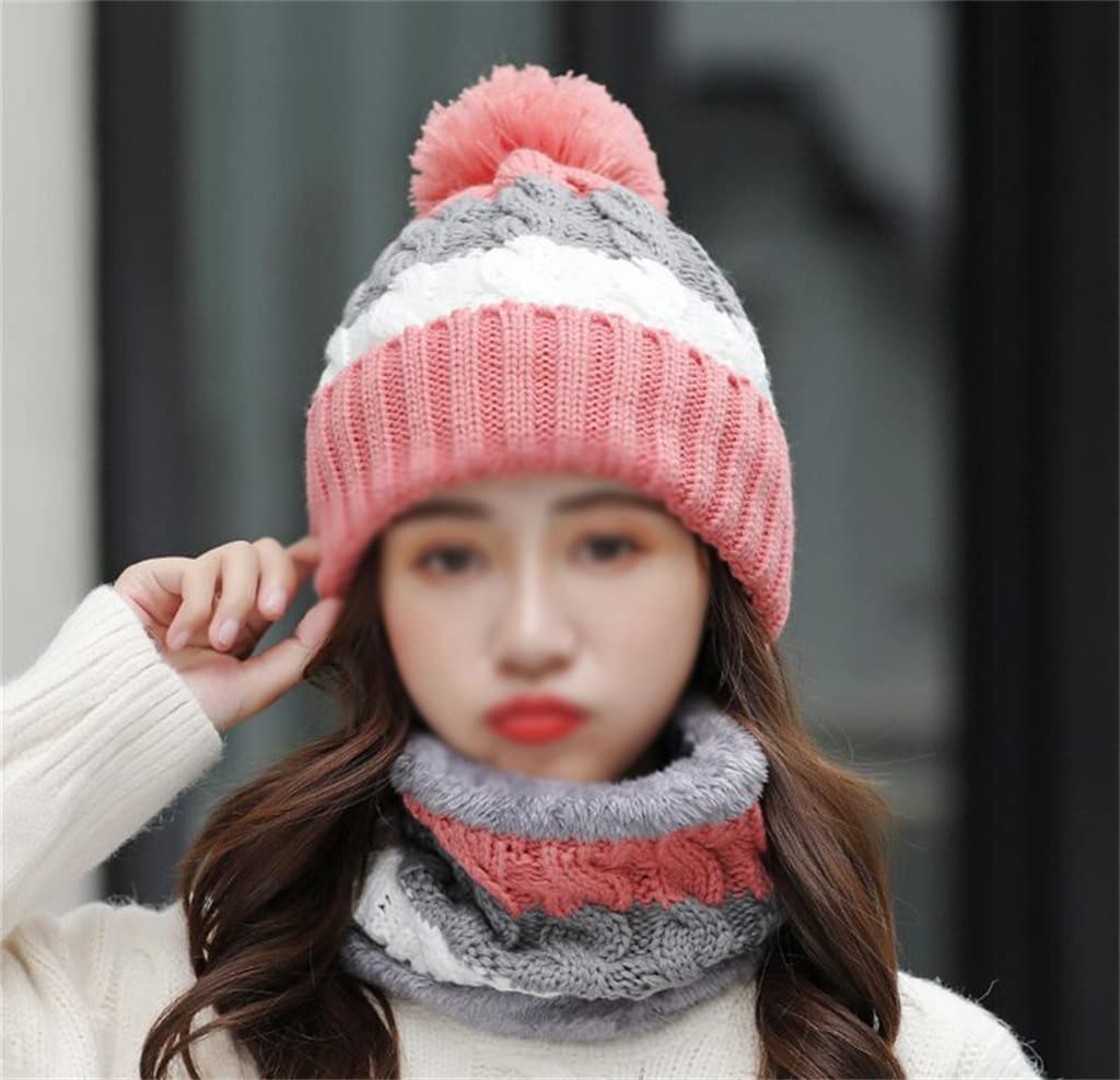 Czapka zimowa damska gruba dzianina ciepła czapka beanie na szelkach damska wiatroszczelna szwy dzianinowa czapka z dzianiny (kolor: C, rozmiar: jeden rozmiar)