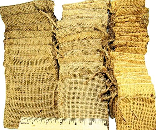 10X GOODS Burlap Bags Drawstring Variety Set / 2x3" 3x5" 4x6" / Perfect For Arts & Crafts, Birthday Parties, Parts, Shipping, Beads, Decor. Value Bundle (36 ct- 18 2x3 12 3x5 6 4x6)