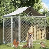 Sans souci pour les propriétaires d'animaux : ce chenil d'extérieur robuste offre un environnement sûr et confortable pour vos animaux de compagnie bien-aimés. Profitez de la tranquillité d'esprit que vos animaux sont protégés et qu'ils peuvent se déplacer librement dans leur propre parc polyvalent.