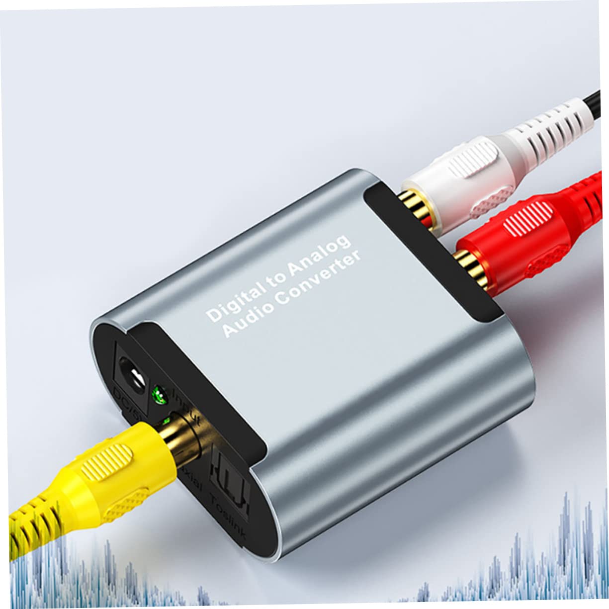 Convertitore Play Ottica Digitale-analogico e Fibra, Coassiale Regolazione, Volume Lega Alluminio, Plug And Audio per Impianti