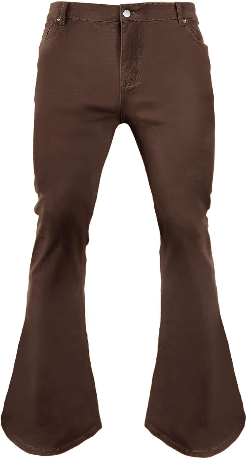 Men's Vintage Bell Bottom Pants 70s,Disco Outfits for Men,Mens Bell Bottom Jeans