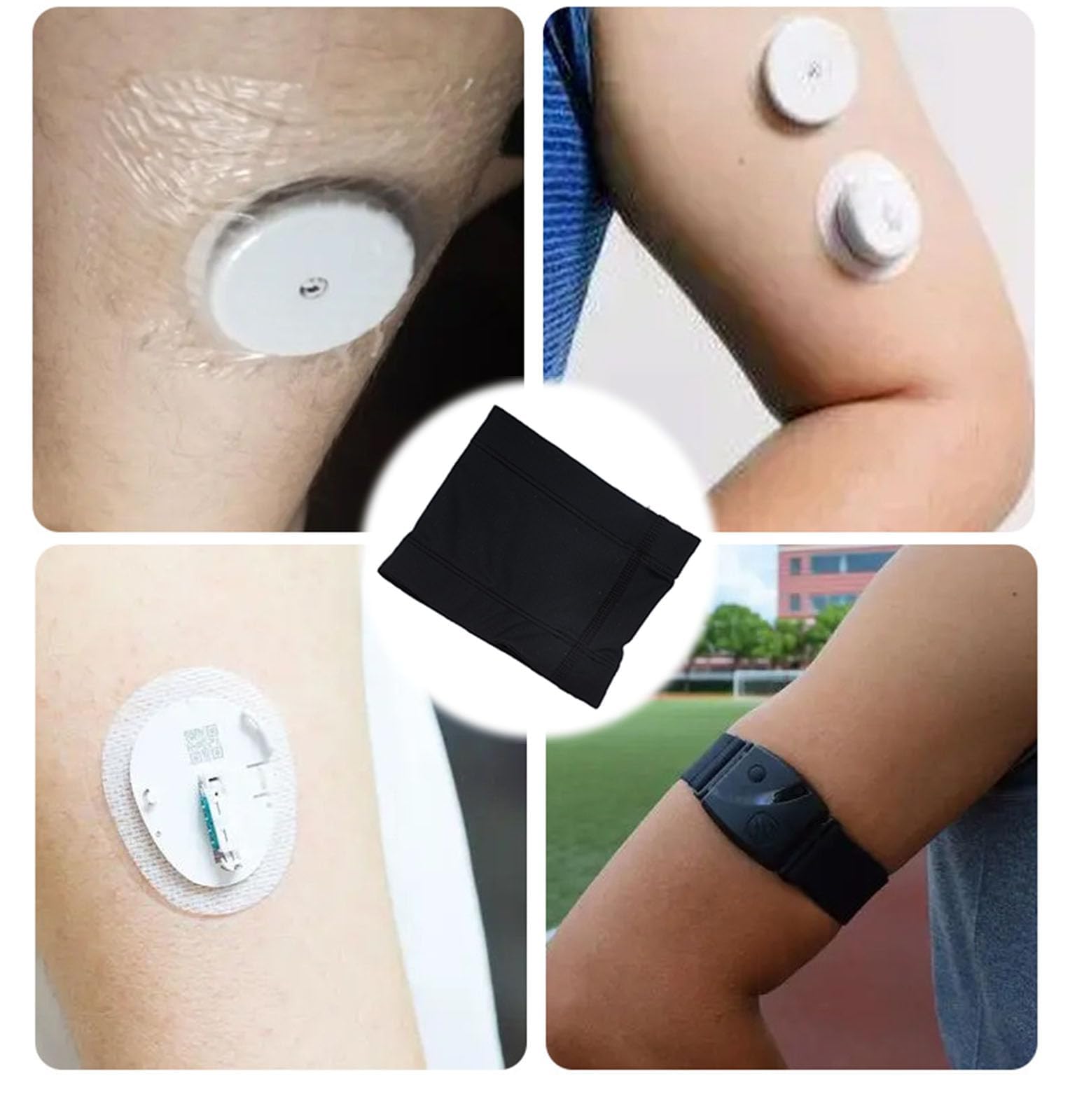 2 Pezzi Fascia Braccio Sensore Diabete Fascia da braccio per sensore, Fascia da braccio per diabete sistemi monitoraggio del baccello dell'insulina Manicotto del braccio