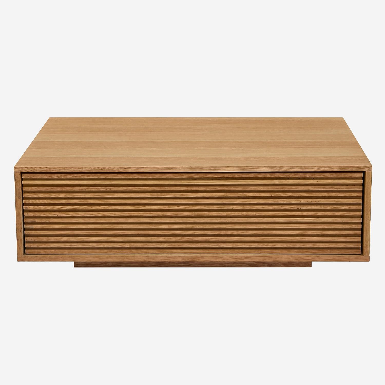 Habitat - Table Basse avec rangements en chêne - Naturel Max