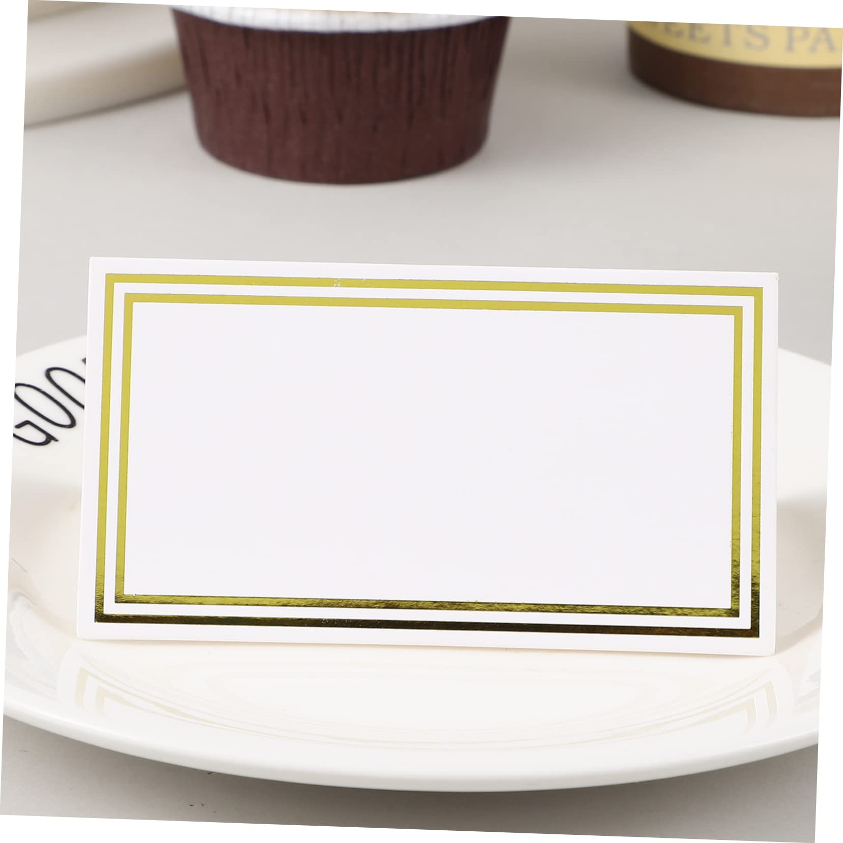 STOBOK Hochzeitskarten 180 Stk Karte Esstisch Name Bronzieren Bankett Papier Tischnummern
