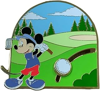 Loungefly Disney Golf Enamel Sliding Pin, 3 Inch, Limited Edition Collector Box, Multicolor
