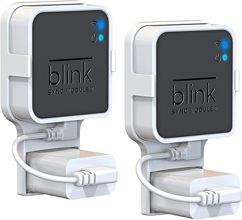 Soporte de pared para Blink Sync Module 2, soporte de montaje para cámara Blink al aire libre sin cables desordenados, soporte de cámara de
