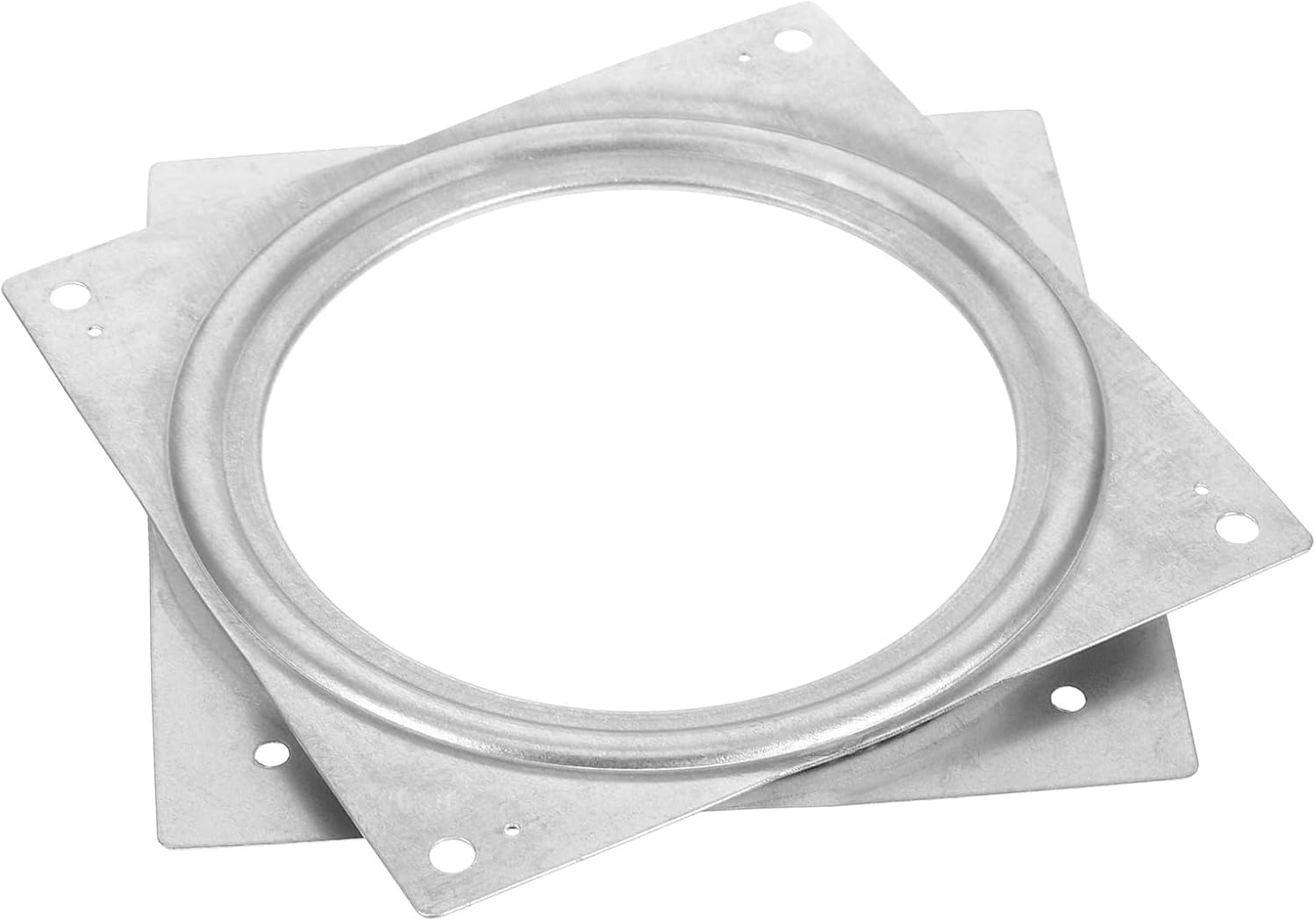 Toyvian Square Rotating Lazy Susan Turntable 154x154mm Zinc-Plated Steel Hollow Bearing Swivel Base for Kitchen Cabinet and Dining Table Organization