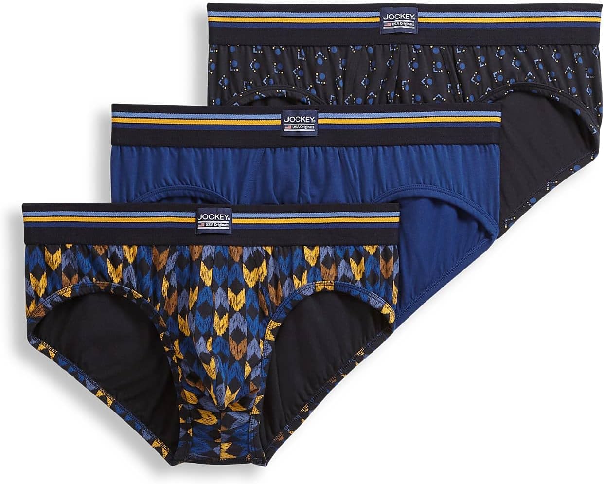 Jockey Men's Underwear USA Originals Cotton Stretch Brief - 3 Pack