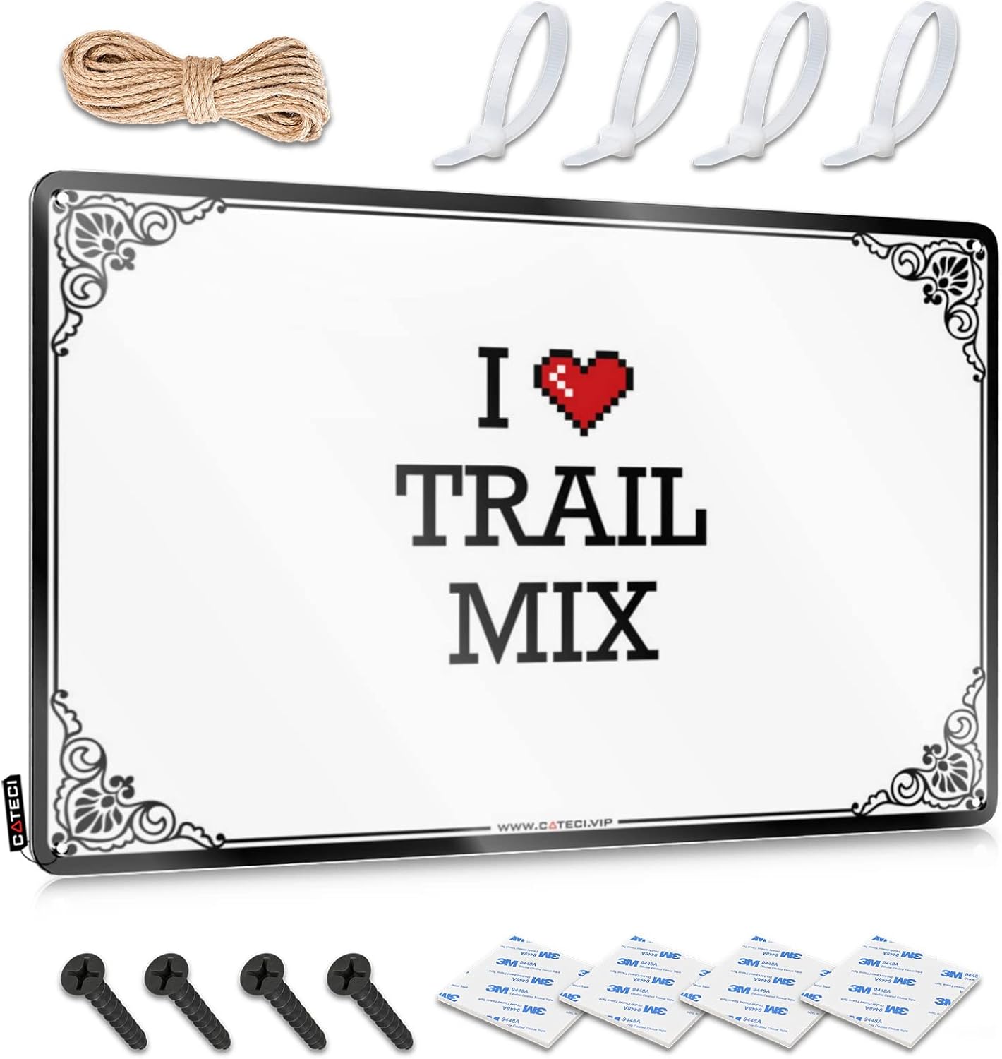 Funny Signs For Office I Love Trail Mix Tin Sign Warning Tin Sign Warning Tin Sign (Color : Colour, Size : 20X30CM)